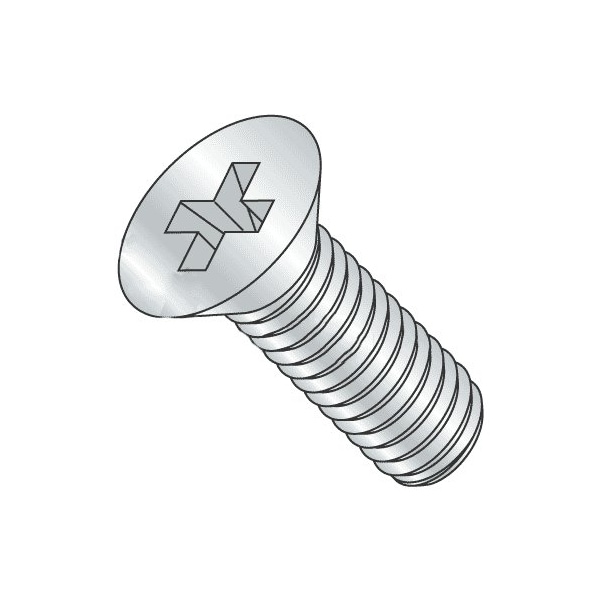 Newport Fasteners M5-0.80 x 45 mm Phillips Flat Machine Screw, Zinc Plated Steel, 2000 PK 293200-2000 - main